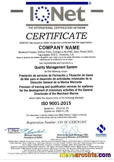 Honduras Certificate of Registration